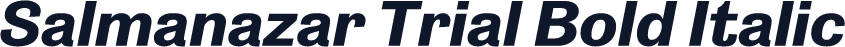 Salmanazar Trial Bold Italic