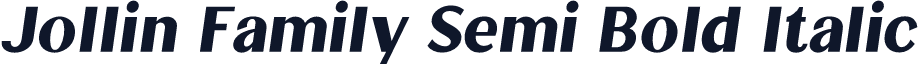 Jollin Family Semi Bold Italic