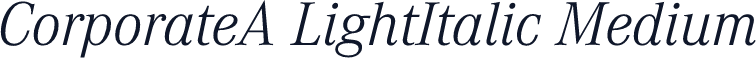 CorporateA LightItalic Medium