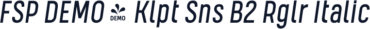FSP DEMO - Klpt Sns B2 Rglr Italic