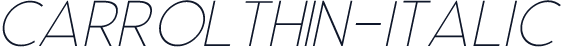 CarrolThin-Italic