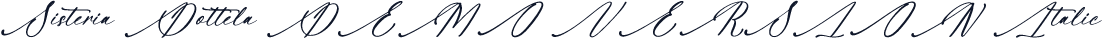 Sisteria Dottela DEMO VERSION Italic