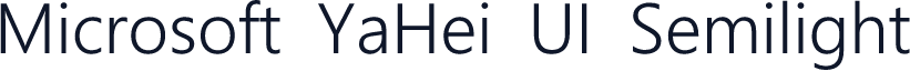 Microsoft YaHei UI Semilight