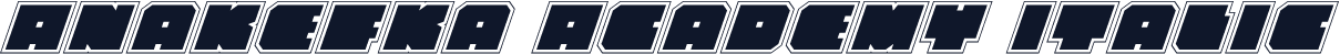 Anakefka Academy Italic