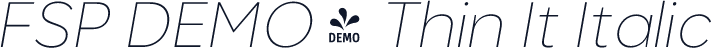 FSP DEMO - Thin It Italic