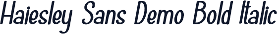 Haiesley Sans Demo Bold Italic
