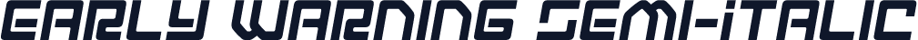 Early Warning Semi-Italic