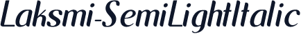 Laksmi-SemiLightItalic