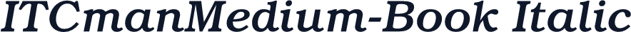 ITCmanMedium-Book Italic