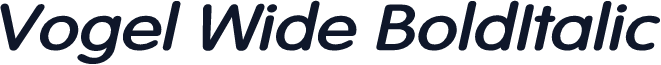 Vogel Wide BoldItalic