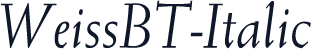 WeissBT-Italic