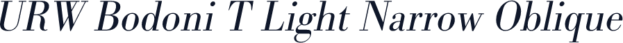 URW Bodoni T Light Narrow Oblique
