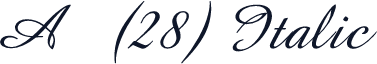 A萍 (28) Italic