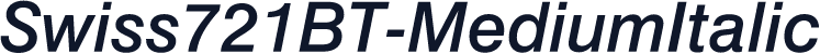 Swiss721BT-MediumItalic