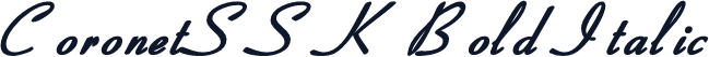 CoronetSSK Bold Italic