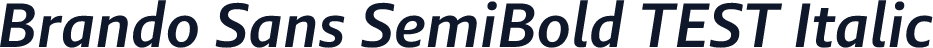 Brando Sans SemiBold TEST Italic