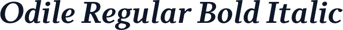 Odile Regular Bold Italic