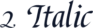 站酷英文2 Italic