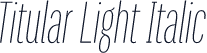 Titular Light Italic