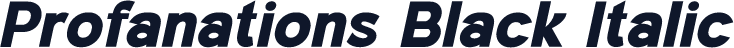 Profanations Black Italic