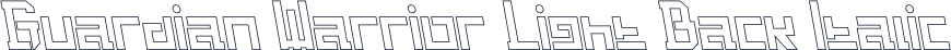 Guardian Warrior Light Back Italic