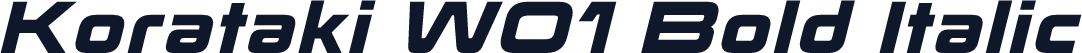 Korataki W01 Bold Italic