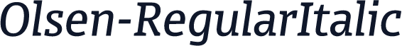 Olsen-RegularItalic