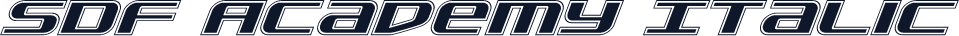 SDF Academy Italic