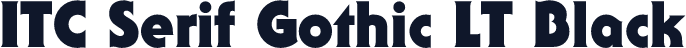 ITC Serif Gothic LT Black