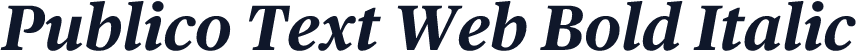 Publico Text Web Bold Italic