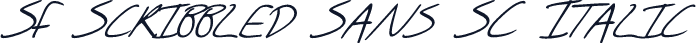 SF Scribbled Sans SC Italic
