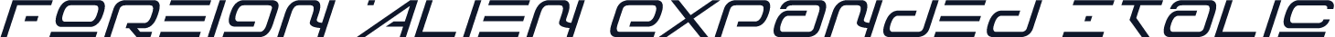 Foreign Alien Expanded Italic