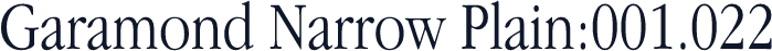 Garamond Narrow Plain:001.022