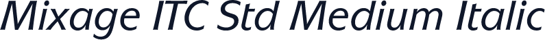 Mixage ITC Std Medium Italic