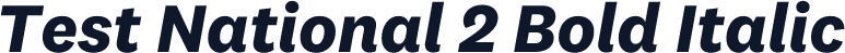 Test National 2 Bold Italic