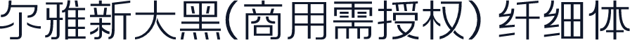 尔雅新大黑(商用需授权) 纤细体