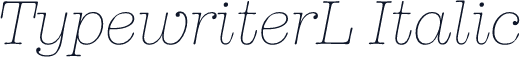 TypewriterL Italic