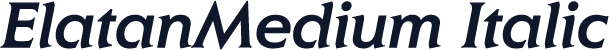 ElatanMedium Italic