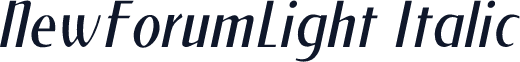NewForumLight Italic