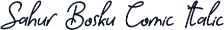 Sahur Bosku Comic Italic
