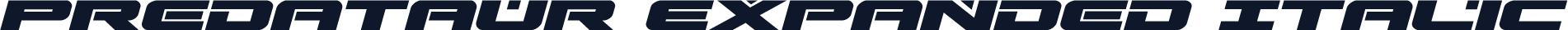Predataur Expanded Italic