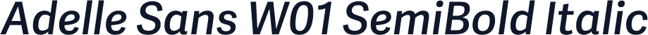 Adelle Sans W01 SemiBold Italic