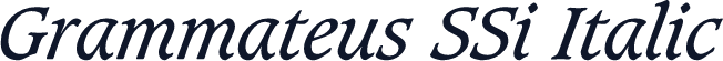 Grammateus SSi Italic