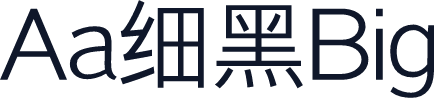 Aa细黑Big