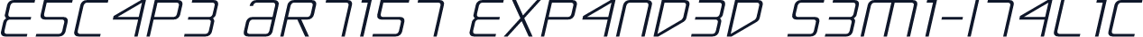 Escape Artist Expanded Semi-Italic