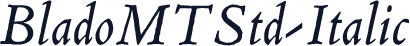BladoMTStd-Italic