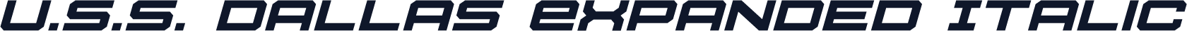 U.S.S. Dallas Expanded Italic