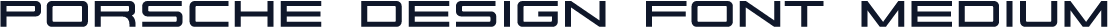 Porsche Design Font Medium