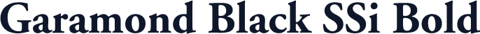 Garamond Black SSi Bold