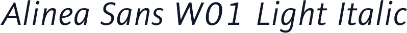 Alinea Sans W01 Light Italic